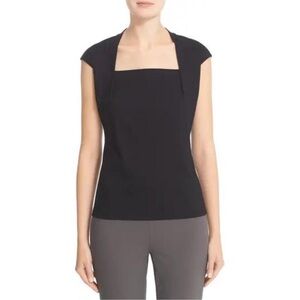 🖤 Women’s Kasper Seperates Black Square Neck Short Sleeve Top 🖤